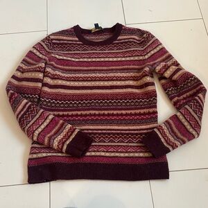 Brooks Brothers Multicolor Striped Sweater burgundy women’s Small